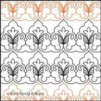 Digital Quilting Design Cathedral Lace Border Panto 1 by Ronda Beyer.