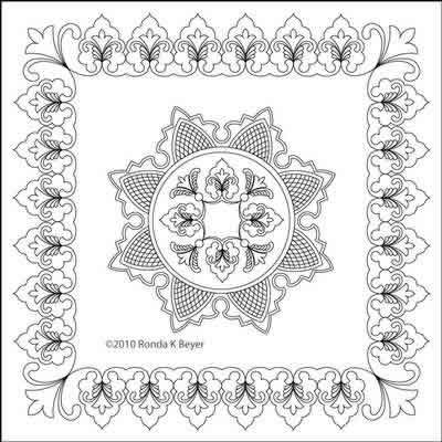 Digital Quilting Design Cathedral Lace Set 2 by Ronda Beyer.