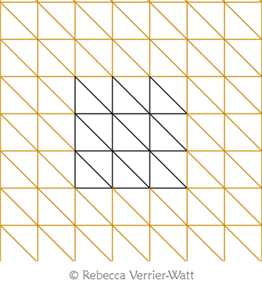 Flag Stitch by Rebecca Verrier-Watt. This image demonstrates how this computerized pattern will stitch out once loaded on your robotic quilting system. A full page pdf is included with the design download.