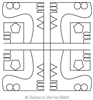 Queens Garden Block by Rebecca Verrier-Watt. This image demonstrates how this computerized pattern will stitch out once loaded on your robotic quilting system. A full page pdf is included with the design download.