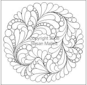 Digital Quilting Design Circle Wreath by Susan Mallett.