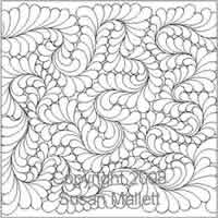 Digital Quilting Design Fancy Feather by Susan Mallett.