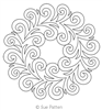 Digital Quilting Design Scrolling Wreath by Sue Patten.