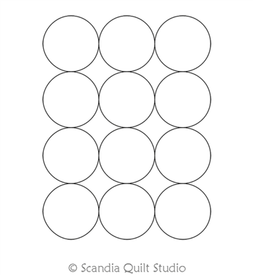 Digital Quilting Design Circles Block 3x4 by Scandia Quilt Studio