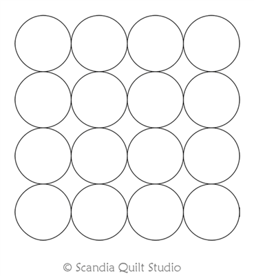 Digital Quilting Design Circles Block 4x4 by Scandia Quilt Studio