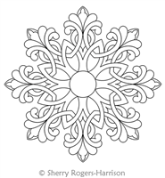 Digital Quilting Design Celtic Snowflake Medallion by Sherry Rogers-Harrison.