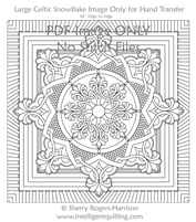 Large Celtic Snowflake Wholecloth PDF Only is by Sherry Rogers-Harrison.