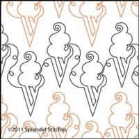 Digital Quilting Design Aimee's Ice Cream by Splendid Stitches.