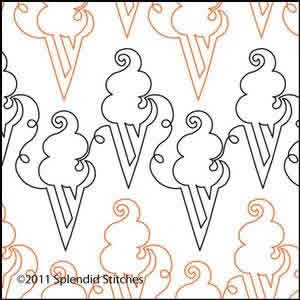 Digital Quilting Design Aimee's Ice Cream by Splendid Stitches.