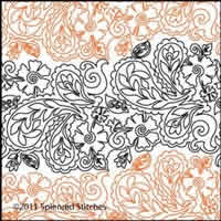 Digital Quilting Design Aimee's Paisley Panto by Splendid Stitches.
