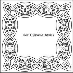 Digital Quilting Design Heart of My Heart 5 by Splendid Stitches.