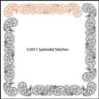 Digital Quilting Design Paisley Wholecloth Motif by Splendid Stitches.