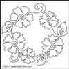 Digital Quilting Design Ruffle Flower Wreath by Splendid Stitches.