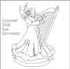 Digital Quilting Design Musical Harp Angel by Sue Schmieden.