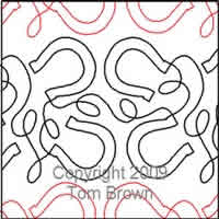 Digital Quilting Design Horseshoes by Tom Brown.