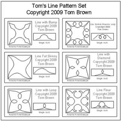 Digital Quilting Design Tom's Line Pattern Set by Tom Brown.