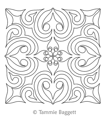 Digital Quilting Design DTQ Block 33 by Tammie Baggett.