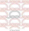 Knitty Knot Panto by Tracey Pereira. This image demonstrates how this computerized pattern will stitch out once loaded on your robotic quilting system. A full page pdf is included with the design download.