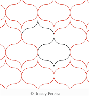 Speech Bubblish by Tracey Pereira. This image demonstrates how this computerized pattern will stitch out once loaded on your robotic quilting system. A full page pdf is included with the design download.