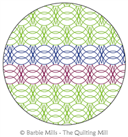 Tide Full Row Block l by The Quilting Mill. This image demonstrates how this computerized pattern will stitch out once loaded on your robotic quilting system. A full page pdf is included with the design download.