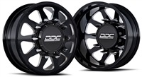 DDC THE TEN SERIES DUALLY WHEELS " BLACK / MILLED " 20x8.25