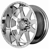 American Force 8x200mm Classic Series Polished Wheels 19.5x6.75 (set of 4 alum, 2 steel)