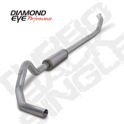 DIAMOND EYE 2003 & EARLY 2004 - DODGE 5.9L CUMMINS DIESEL 4" ALUMINIZED - PERFORMANCE DIESEL EXHAUST KIT - TURBO BACK (OFF-ROAD) SINGLE