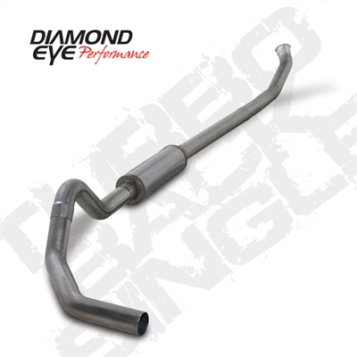 DIAMOND EYE 2004.5-EARLY 2007 - DODGE 5.9L CUMMINS DIESEL 4" T409 STAINLESS STEEL - PERFORMANCE DIESEL EXHAUST KIT - TURBO BACK (OFF-ROAD) SINGLE â€‹