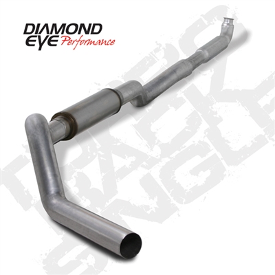 DIAMOND EYE 2001-EARLY 2007 - CHEVY/GMC 6.6L DURAMAX DIESEL 5" ALUMINIZED - PERFORMANCE DIESEL EXHAUST KIT - "QUITE TONE" DOWN PIPE BACK (OFF-ROAD) SINGLE - FEATURES 4" "QUIET TONE" DOWNPIPE WITH INTEGRATED RESONATOR â€‹ â€‹