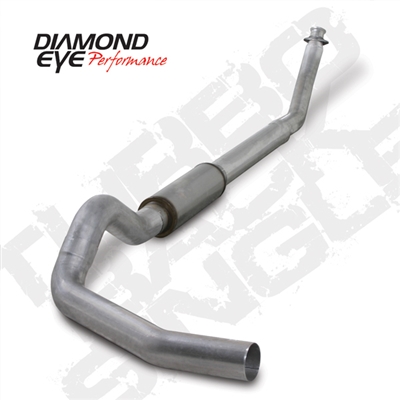 DIAMOND EYE 1998.5-2002 - DODGE 5.9L 24V CUMMINS DIESEL 5" 409 STAINLESS - PERFORMANCE DIESEL EXHAUST KIT - TURBO BACK SINGLE - 4" DOWN PIPE