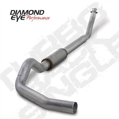 DIAMOND EYE 1994-1998 - DODGE 5.9L 12V CUMMINS DIESEL 5" ALUMINIZED - PERFORMANCE DIESEL EXHAUST KIT - TURBO BACK SINGLE