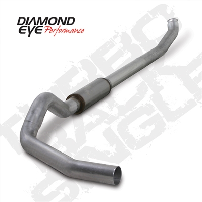 DIAMOND EYE 2004.5-EARLY 2007 - DODGE 5.9L CUMMINS DIESE 5" ALUMINIZED - PERFORMANCE DIESEL EXHAUST KIT - TURBO BACK (OFF-ROAD) SINGLE - FEATURES TRUE 5" DOWN PIPE â€‹