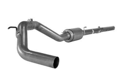 Flo Pro 4" Downpipe Back Exhaust Kit-Stainless w/ Muffler