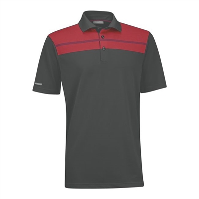 Ashworth EZ-TEC2 Performance Chest Print Polo Dark Grey