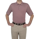 Ashworth EZ-TEC2 Performance Microstripe Polo Burgundy Red/Pebble