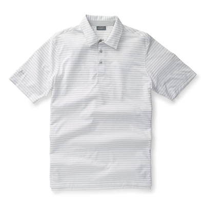 Ashworth Performance EZ-SOF 2-Color Stripe Polo White/Pebble