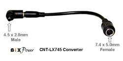 LX745 Connector Converter - 7.4 x 5.08mm with Center-Pin Female to 4.5 x 2.8mm Male with Center Pin