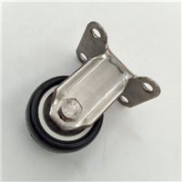 1.5" Inch Stainless Steel  Caster PU Wheel with Fixed Top Plate