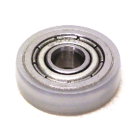 4mm Bore Bearing with 14mm nylon small plastic ball bearing roller Tire 4x14x4mm