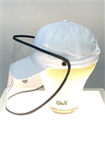 White Baseball Cap+Detachable Protective Face Shield Visor