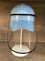 Baby Blue Ball Cap with Face Shield