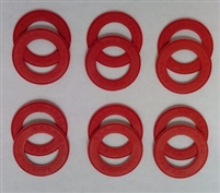 A Pack of 12 Red seals for 608 Bearings
For Fidget spinners, Skateboards and Inline Rollerblades