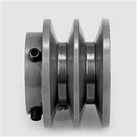 2AK-22 1/2" Bore Solid Sheave Pulley with 2.2" OD , Hex set screws 2 grooves  for V-belts size 4L, 3L  2AK  (OD 22"- ID 1/2")