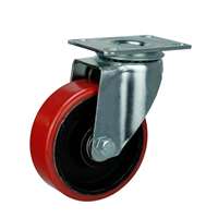 60mm Caster Wheel 176 pounds Swivel Iron  and  Polyurethane Top Plate
