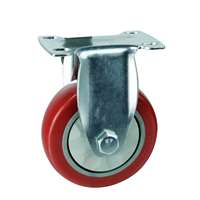 3" Inch Caster Wheel 132 pounds Rigid Polyvinyl Chloride Top Plate
