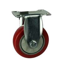 4" Inch Caster Wheel 154 pounds Rigid Polyvinyl Chloride Top Plate