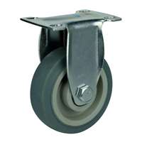 4" Inch Medium Duty Caster Wheel 198 pounds Rigid Thermoplastic Rubber Top Plate