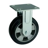 6" Inch Caster Wheel 551 pounds Fixed Aluminum core  and  Rubber Top Plate