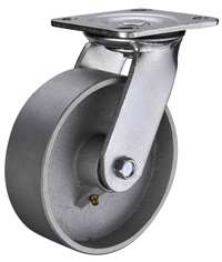 6" Inch Caster Wheel 661 pounds Swivel Cast Iron Top Plate