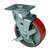 8" Inch Caster Wheel 1190 pounds Swivel and Center Brake Cast Iron and  Polyurethane Top Plate